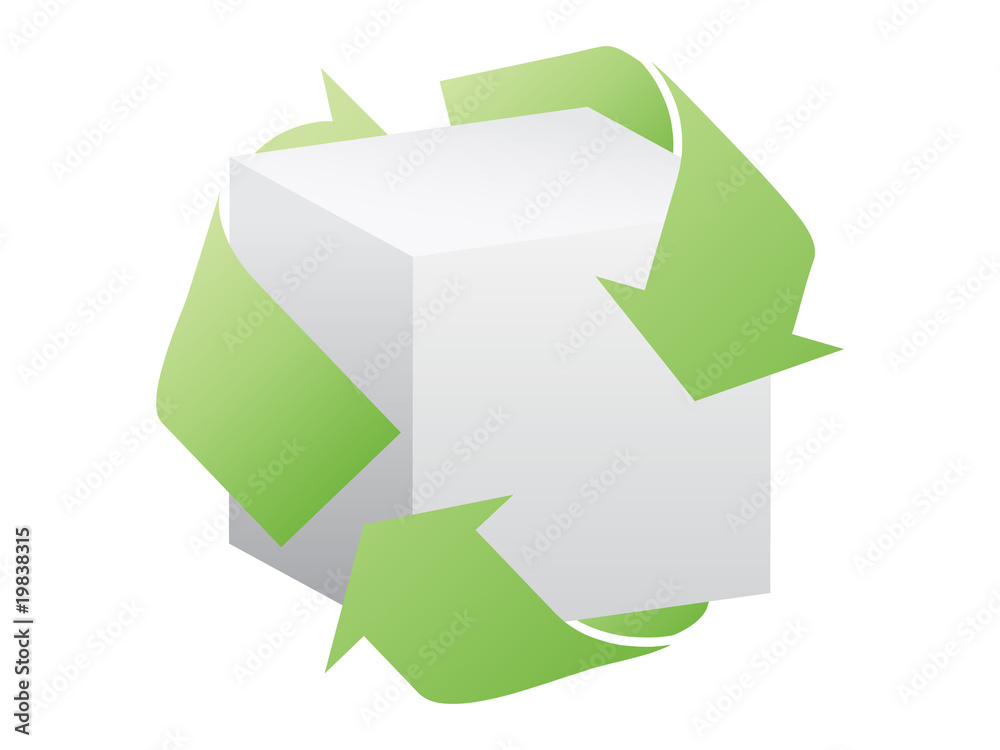 Fototapeta premium recycling box vector illustration