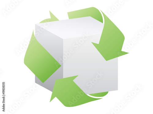 recycling box vector illustration