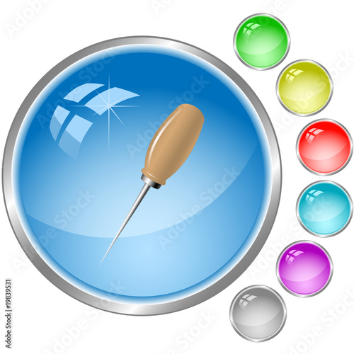 vector icon of awl