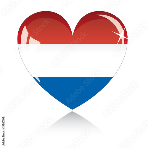Vector heart with Netherland flag texture isolated on a white. Free Download Vector heart with Netherland flag texture isolated on a white. - GFXLoad