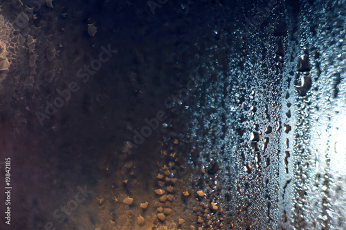 Drops of water on a glass