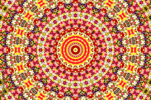 Flowers background - kaleidoscope