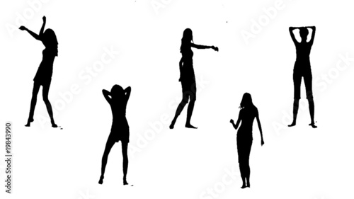 Girls dance sillhouette