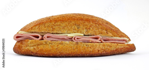 Small ham and cheese sandwich
