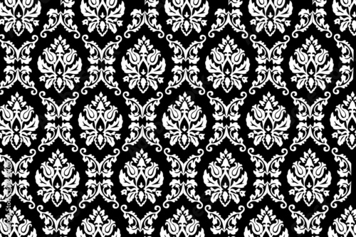 Black Damask Pattern