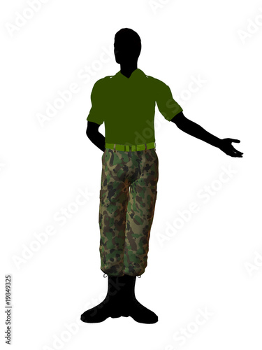 Male Soldier Illustration Silhouette photo