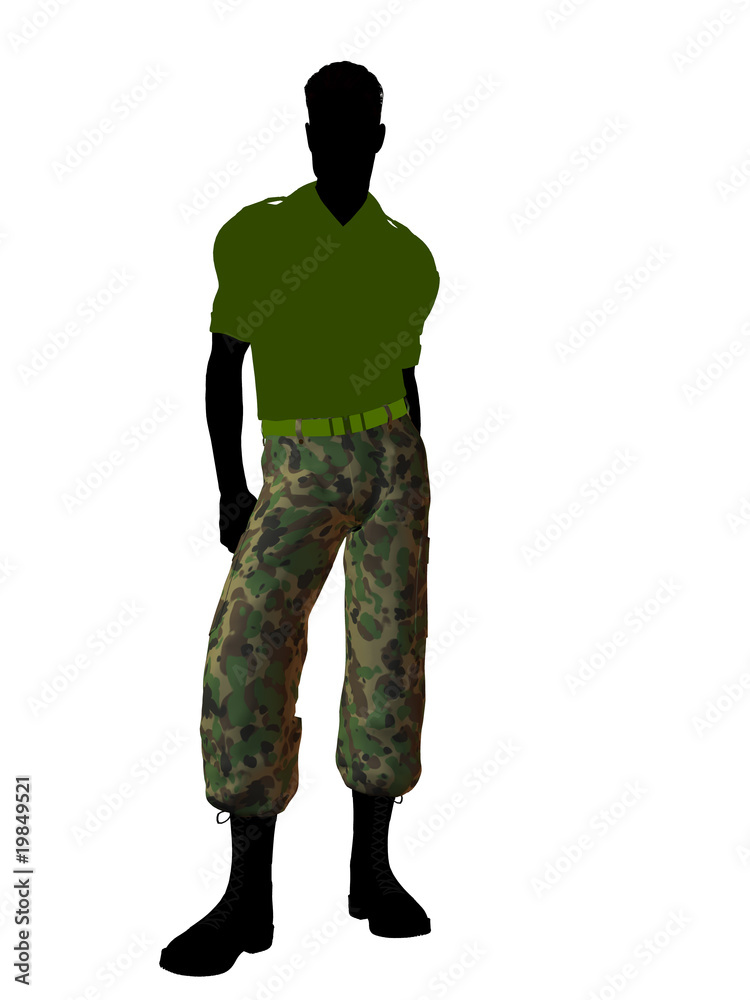 Male Soldier Illustration Silhouette Male Soldier Illustration Silhouette