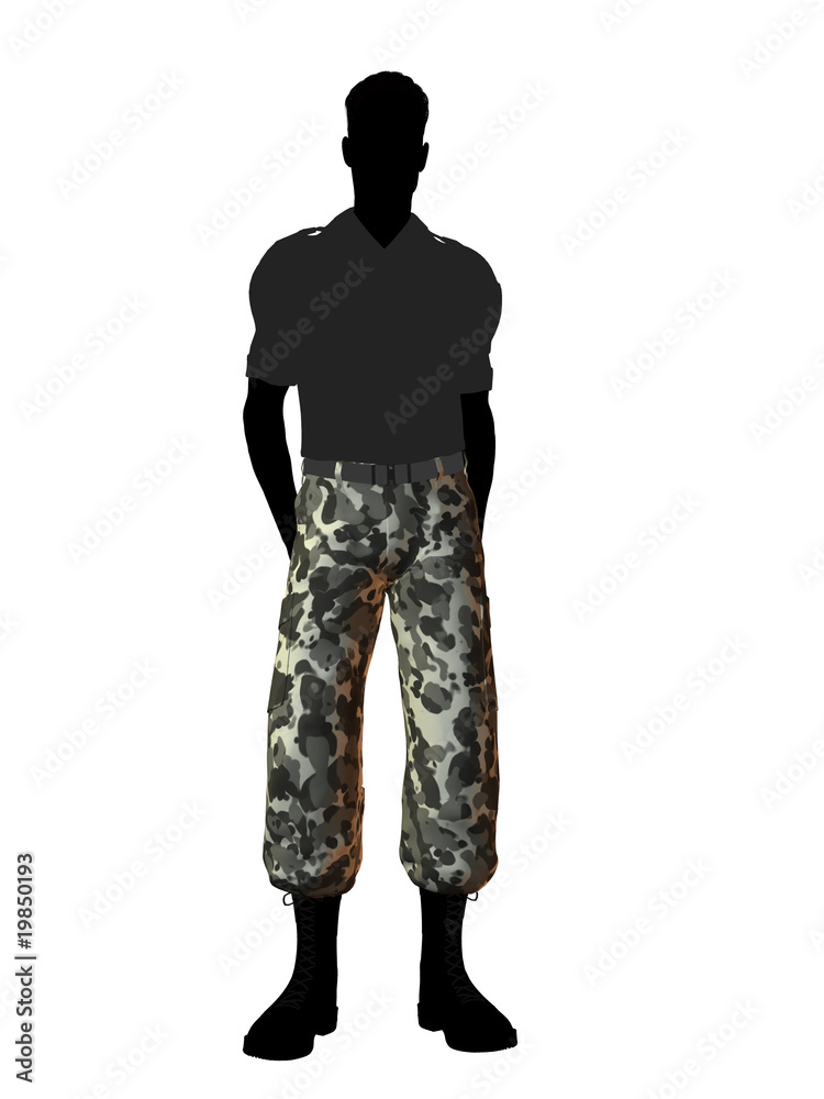 Male Soldier Illustration Silhouette