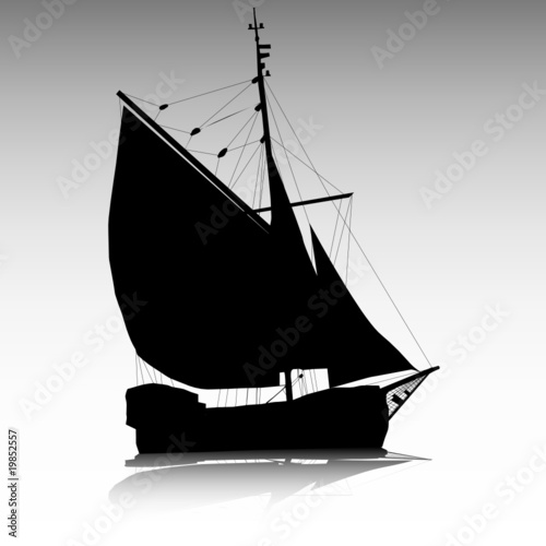 Sailing ship silhouettes
