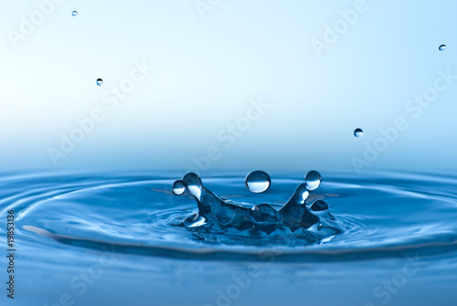 Blue water environmental abstract background - blue water drop s