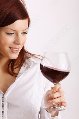 woman with a wineglass