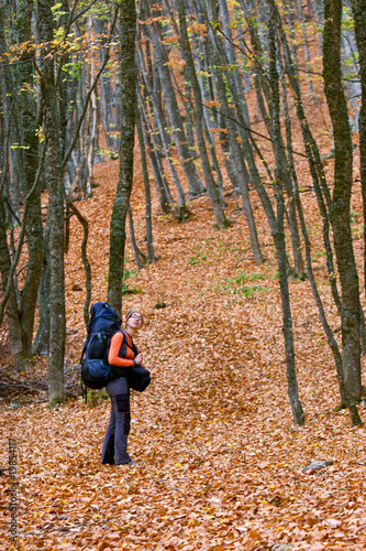 Hiker in autumn