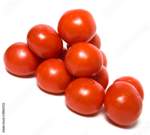 red tomato isolated  on white background