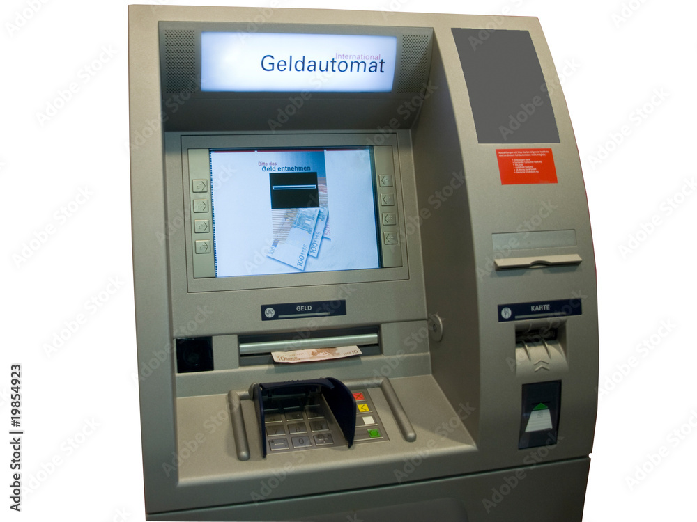 Onregelmatigheden Wig Charmant Geldautomat freigestellt Stock Photo | Adobe Stock