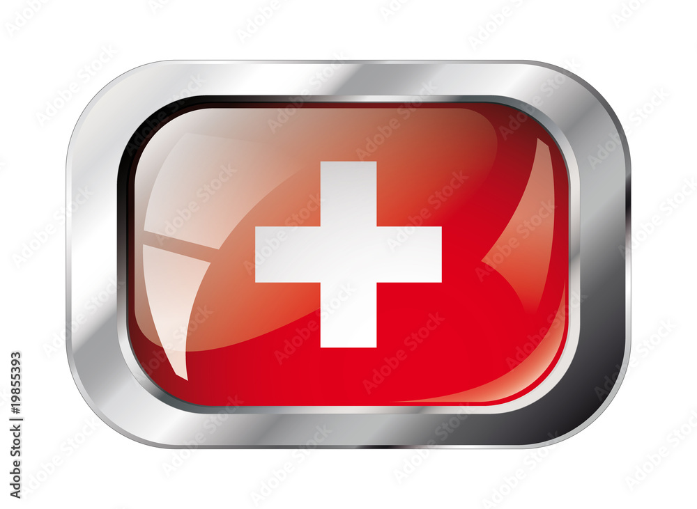 swiss shiny button flag vector illustration. Isolated abstract o swiss shiny button flag vector illustration. Isolated abstract o