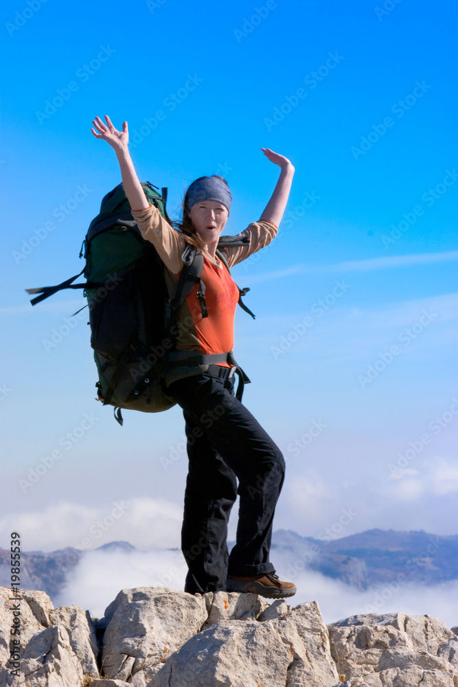 Hiker in autumn Hiker in autumn