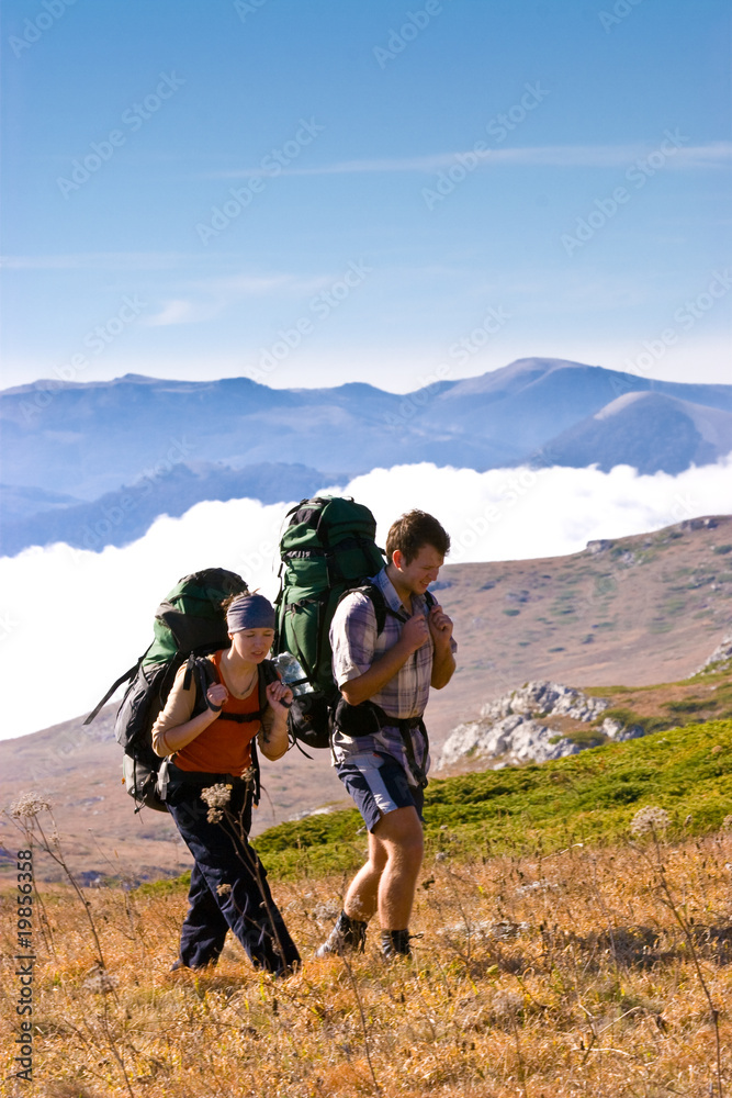 Fototapeta premium Hiking in the Crimea mountains