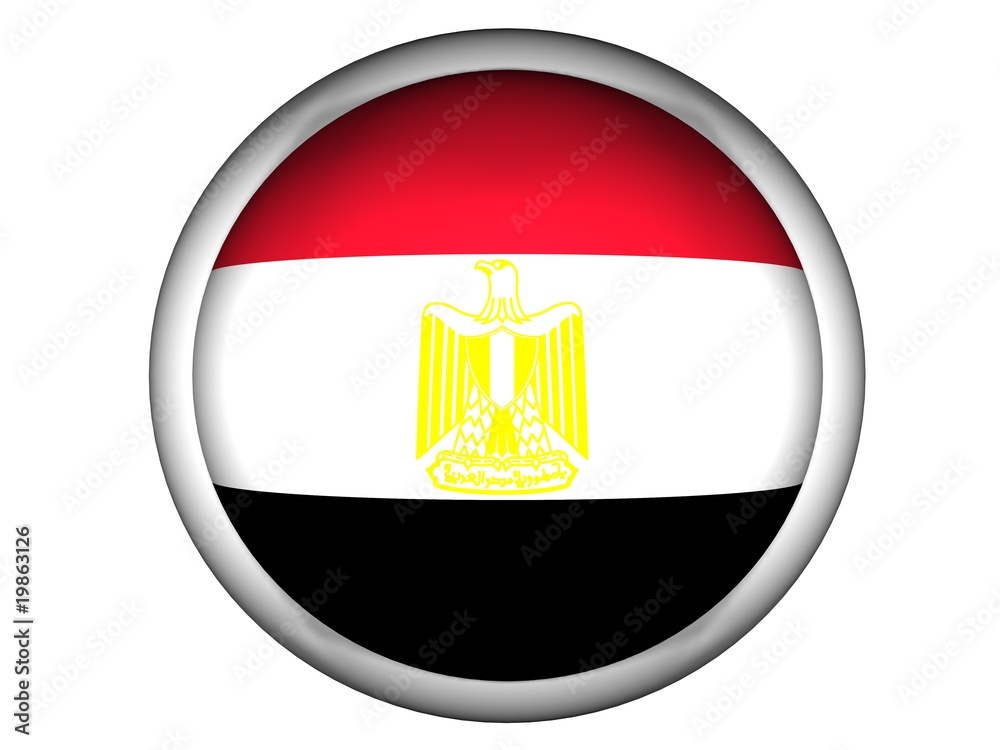 Obraz premium National Flag of Egypt | Button Style |