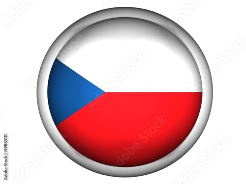 Free Download National Flag of Czech Republic | Button Style | - GFXLoad