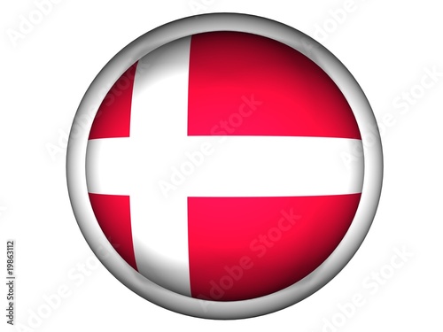 National Flag of Denmark | Button Style |