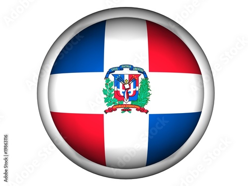 Free Download National Flag of Dominican Republic | Button Style | - GFXLoad