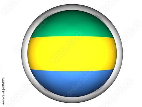 Free Download National Flag of Gabon | Button Style | - GFXLoad