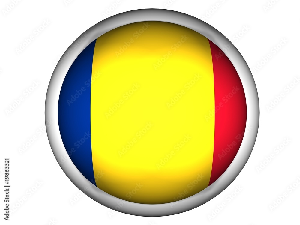 Fototapeta premium National Flag of Romania | Button Style |