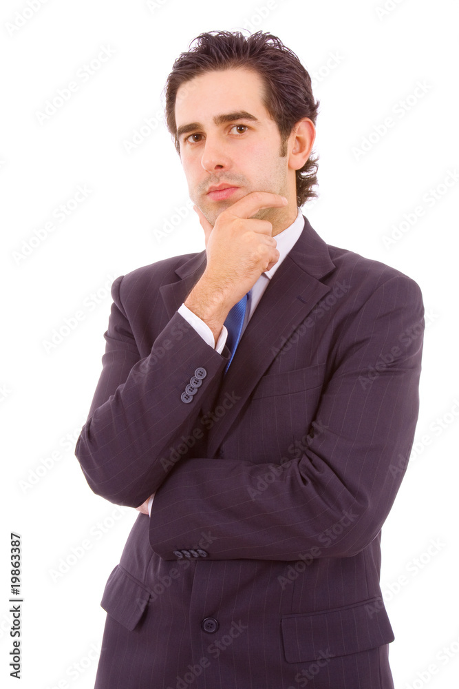 portrait of young business man, isolated on white portrait of young business man, isolated on white