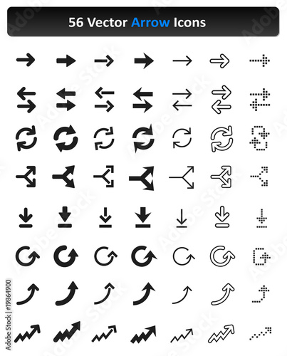 56 Vector Arrow Icons