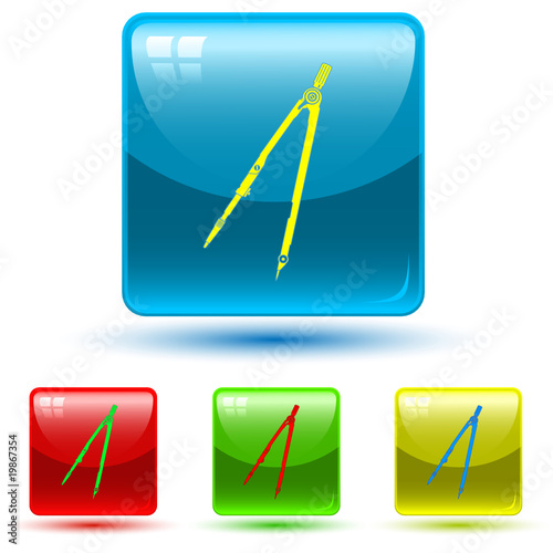 vector icons of caliper