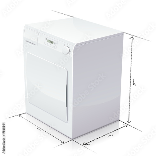 Dimension d'un sèche-linge (reflet)