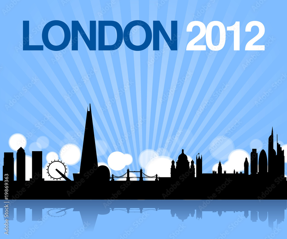 london 2012 future skyline vector background