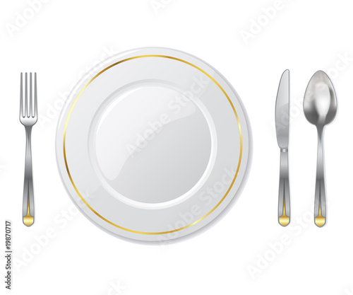 place setting - vector illustration