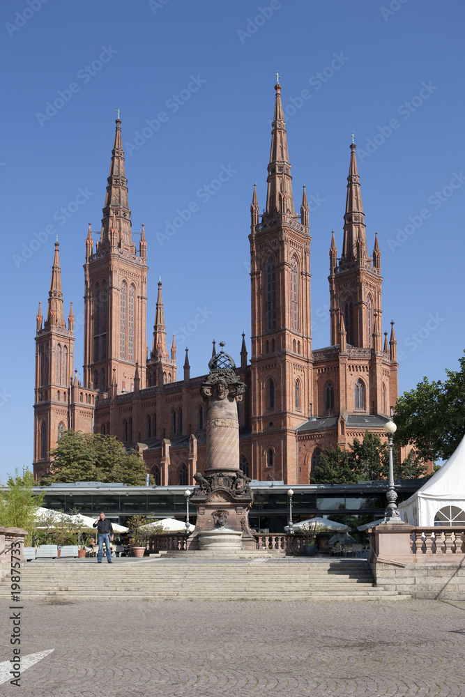 Marktkirche in Wiesbaden, Hessen, Deutschland, Europa