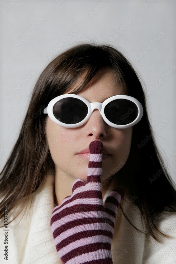 Naklejka premium femme bouche