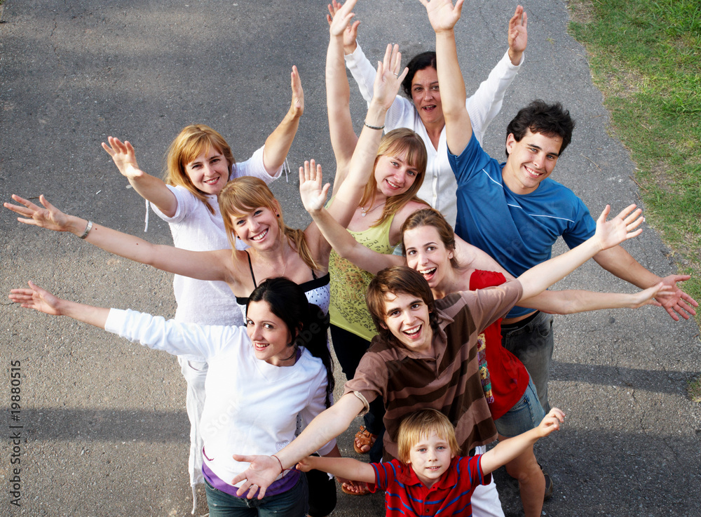 happy people smiling outdoors in a park StockFoto Adobe Stock