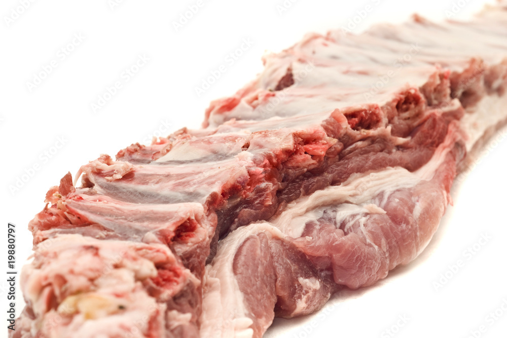 Tasty Uncooked pork ribs