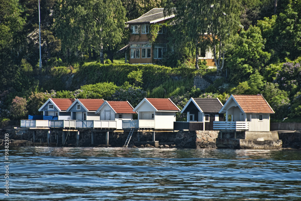Naklejka premium Detail of Oslo Fjord, Norway, May 2009