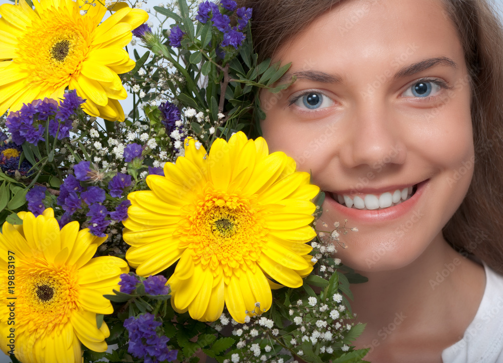 Frau Blumen lachen Frau Blumen lachen