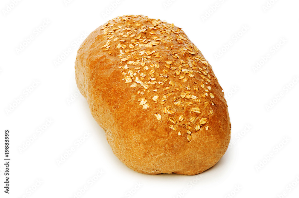 Fresh bread isolated on the white background