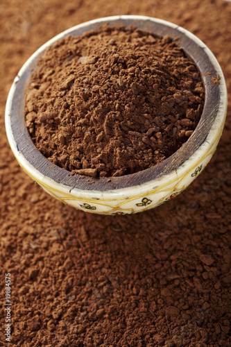 Wallpaper Mural cocoa powder with small pieces of chocolate in bowl, on its back Torontodigital.ca