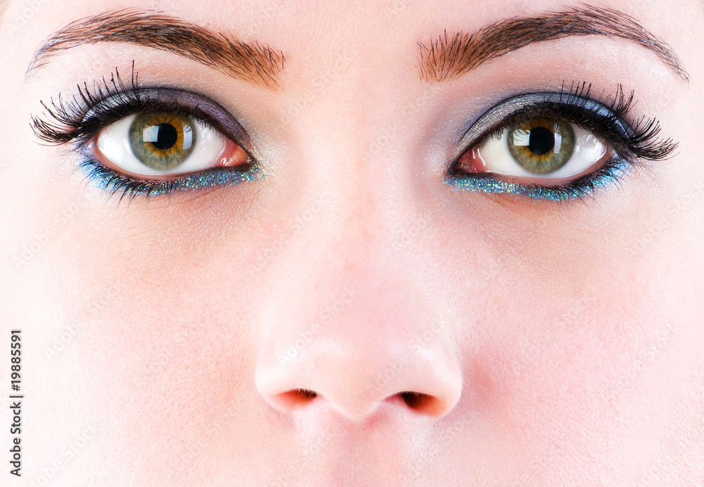 Fototapeta premium Close up of face with beautiful makeup