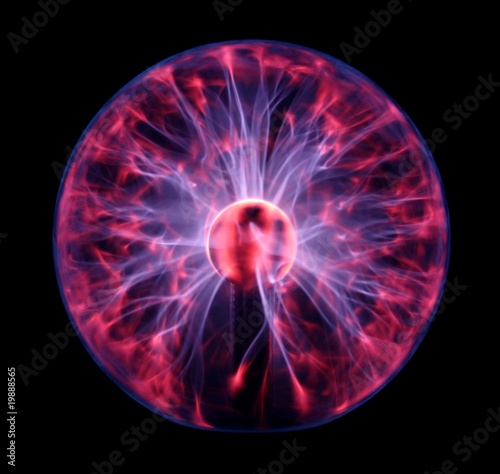Colorful plasma ball
