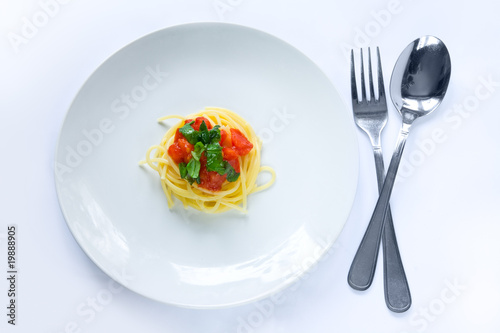 Fotografie Kleine Portion Pasta