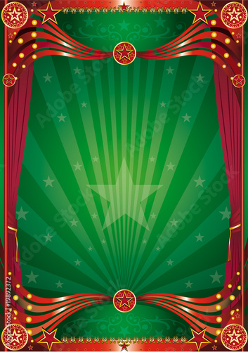 Magic green curtain background