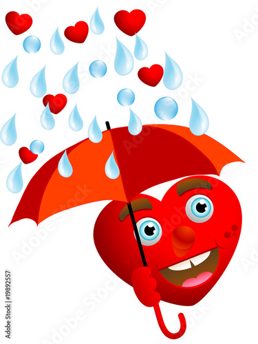 Heart under umbrella