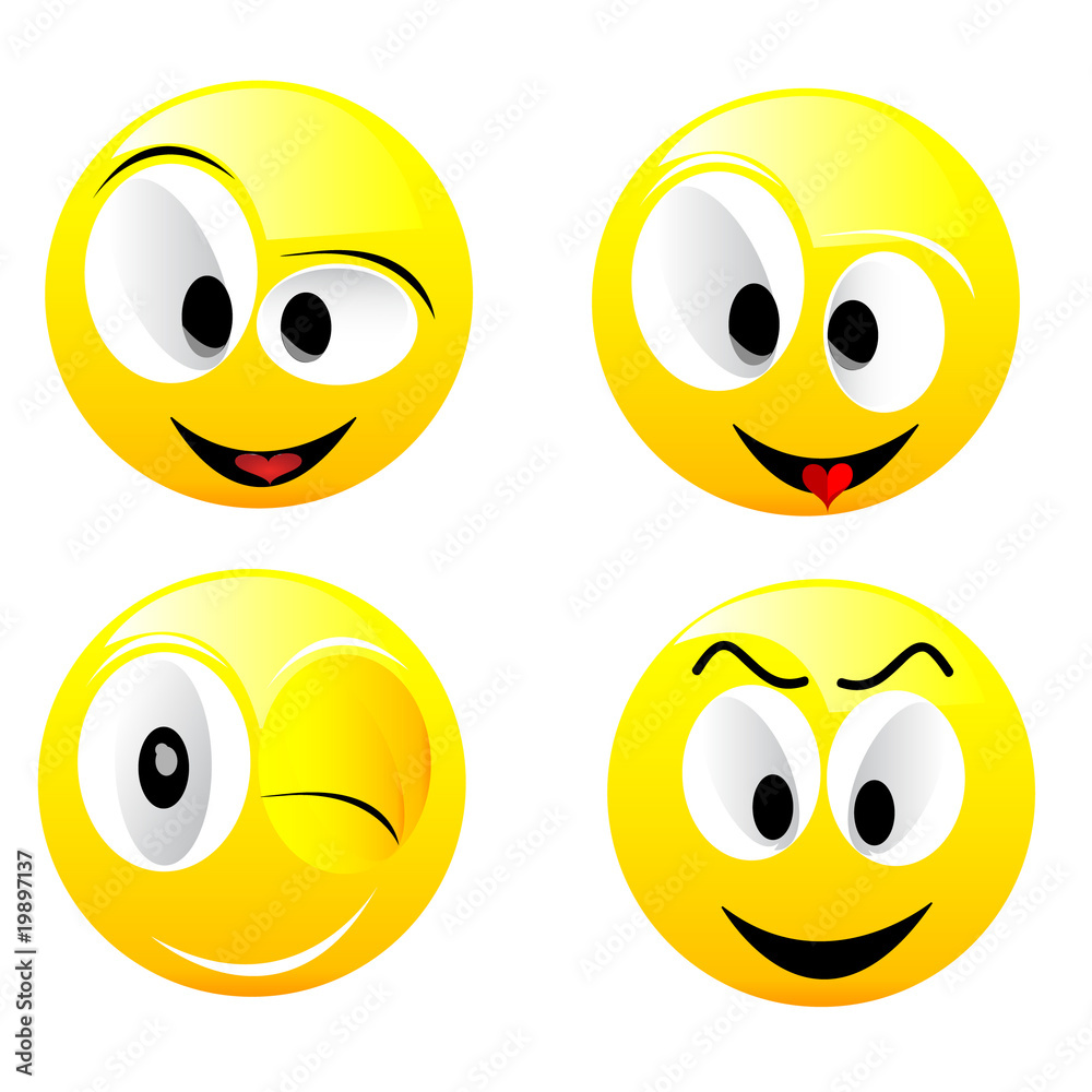 Smiling vector balls Smiling vector balls