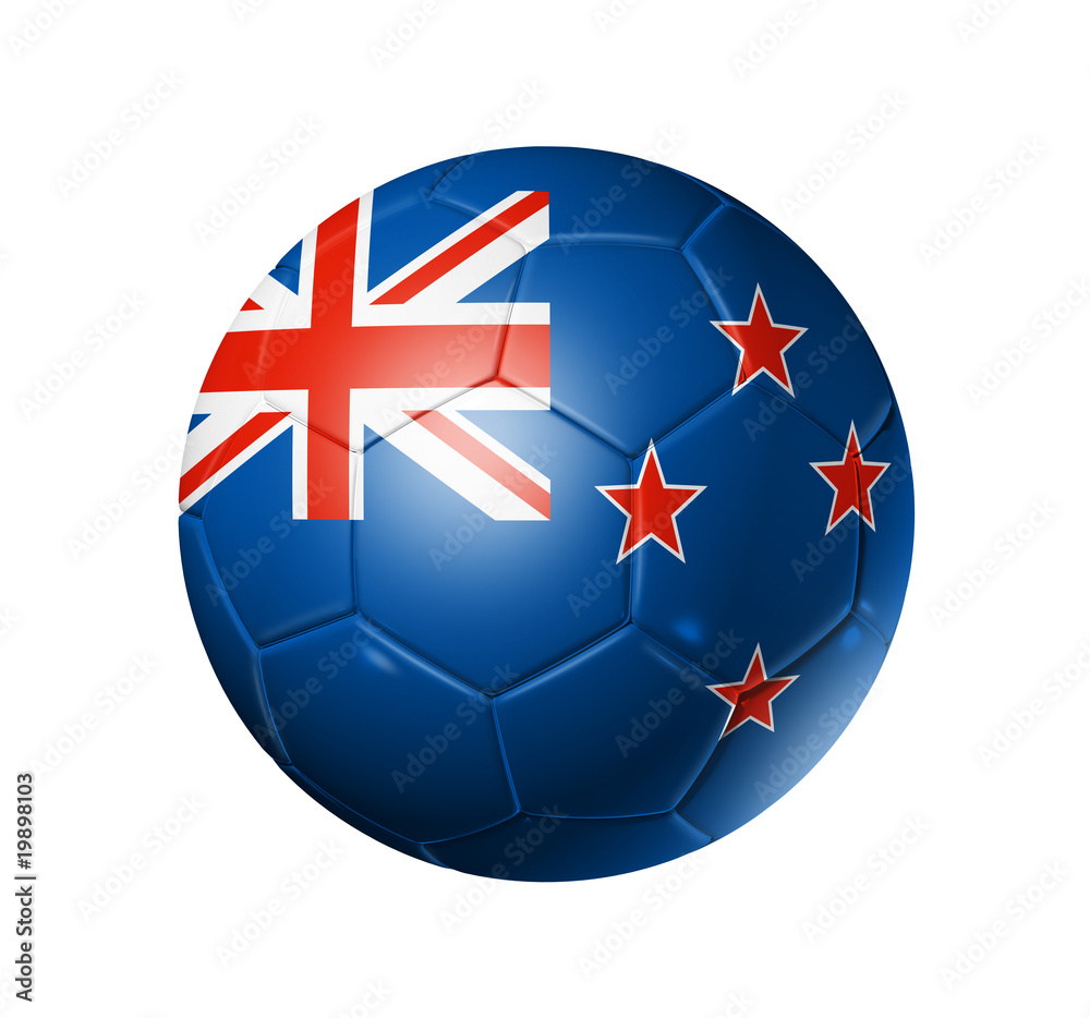 Soccer football ball with New Zealand flag Soccer football ball with New Zealand flag