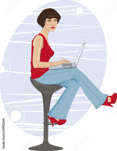 Lady note-book red
