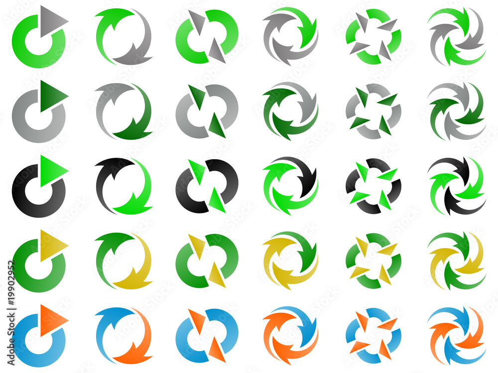 Green Environmental Recycling Vector Logo Design Elements Green Environmental Recycling Vector Logo Design Elements